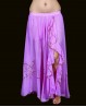 Jupe de danse orientale parme fendue
