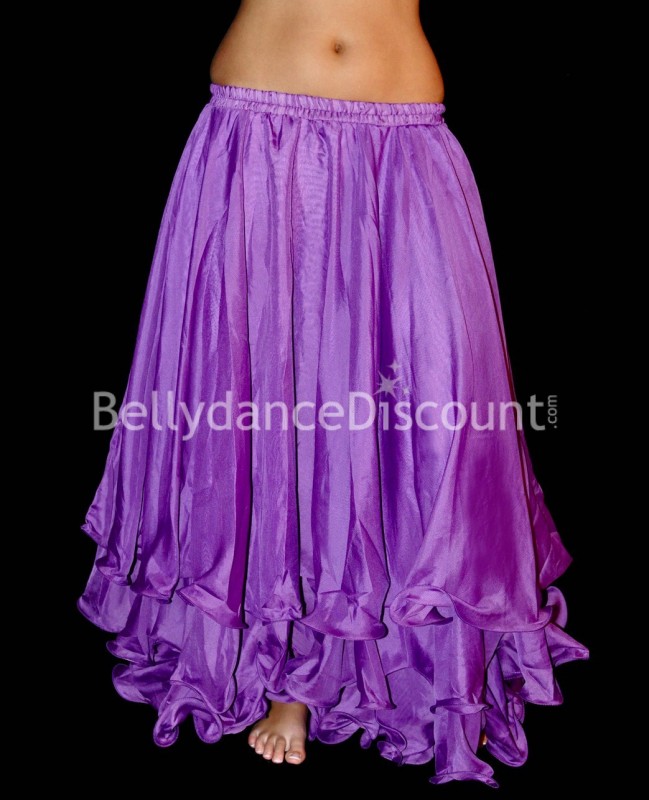 Purple belly dance skirt with lining