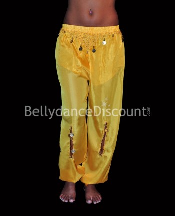Pantalon jaune de danse orientale