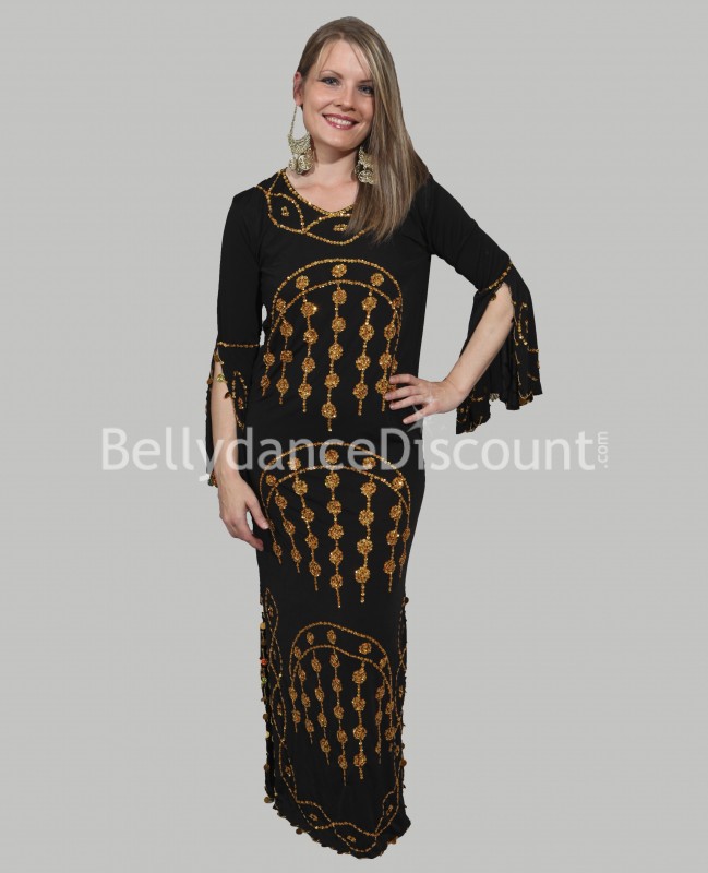 Black oriental dancing Baladi/Saïdi dress