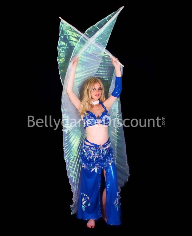 Durchsichtige Isis Flügel für den orientalischen Tanz in Weiß