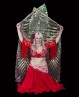 Red transparent belly dance Isis wings