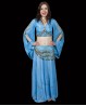 Light blue belly dance top with sleeves