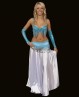 Cintura di danza del ventre azzurra con sequin argentati