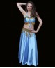 Rock für den orientalischen Tanz in hellblau und in Satin