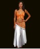 "Butterfly" oriental dance top orange
