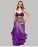 Purple belly dance skirt with lining