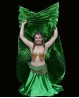 Jupe satin vert foncé de danse orientale