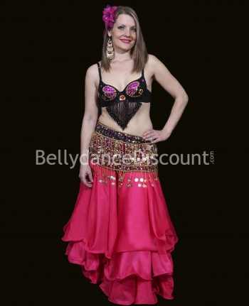 Black belly dance bra