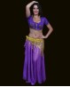 Jupe de danse orientale violette fendue
