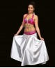 Bellydance bra + belt set fuchsia and silver