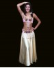 Set BH + Gürtel für den orientalischen Tanz in Rosa und Gold
