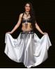 Silver belly dance satin skirt