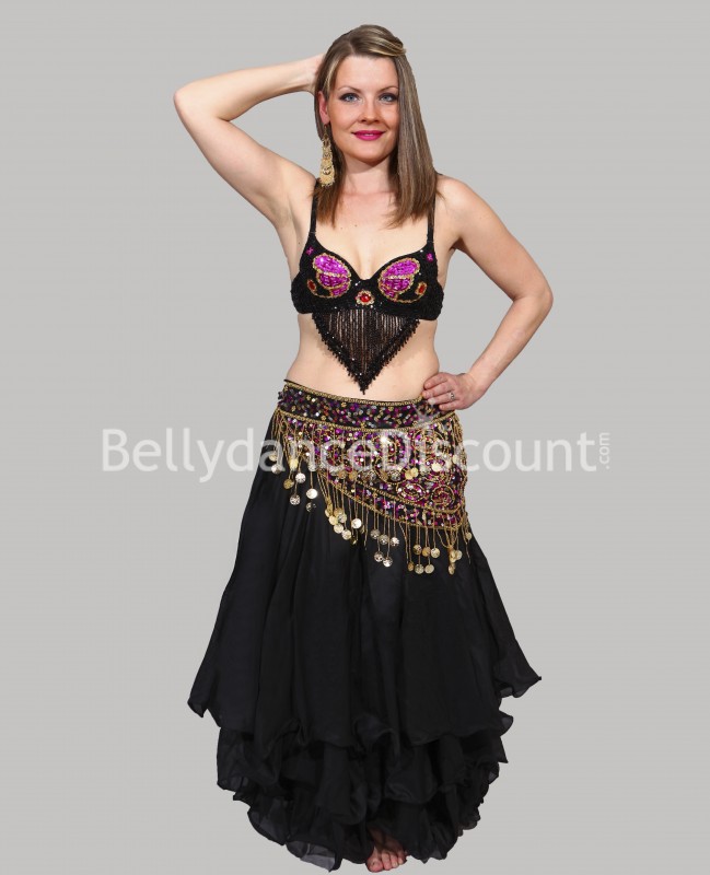 Black belly dance belt
