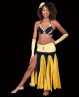 Manchons de danse orientale lycra jaune