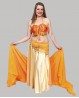 Rechteckiger Schleier für den orientalischen Tanz in Orange