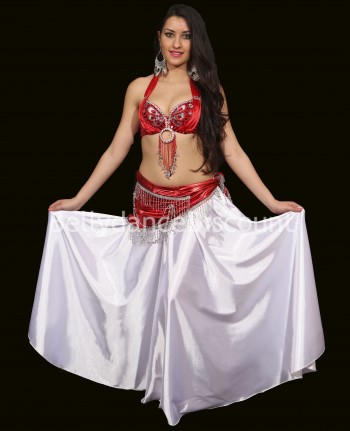 Soutien-gorge de danse orientale rouge "papillon"