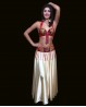 Set BH + Gürtel für den orientalischen Tanz in Rot und Gold