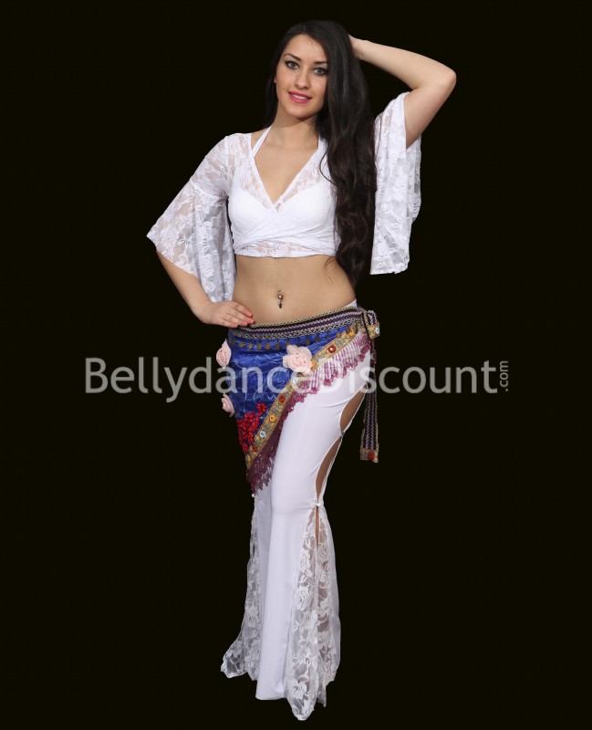 Top di danza pizzo bianco