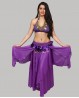 Top de danza del vientre brillante morado