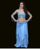 Light blue beaded Bellydance bra