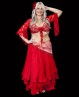 Fleur à cheveux de danse orientale rouge