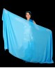 Light blue rectangular oriental dance veil 