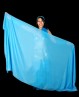 Velo rectangular azul claro para danza del vientre 