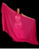 Voile rectangulaire de danse orientale fuchsia
