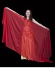 Velo rettangolare di danza del ventre rosso
