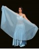 Rounded belly dance veil light blue