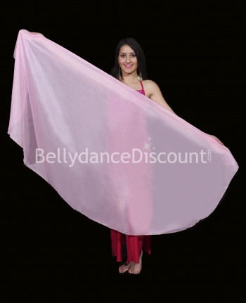 Rounded belly dance veil light pink
