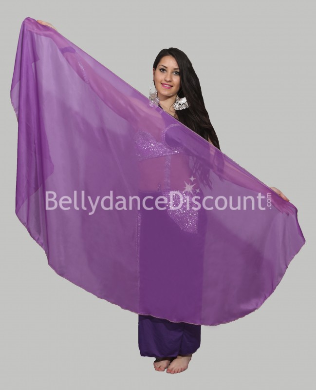 Rounded belly dance veil purple