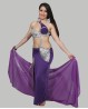 Rounded belly dance veil purple