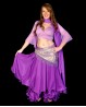 Velo rectangular violeta para danza del vientre 