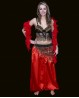 Pantalon de danse orientale et Bollywood satin rouge