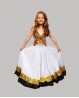 Falda de danza oriental y Bollywood blanca para niña