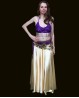 Ceinture de danse orientale velours violet et or