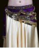 Ceinture de danse orientale velours violet et or