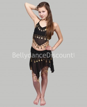 Costume enfant de danse orientale noir