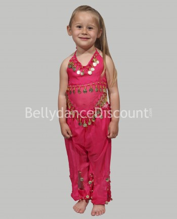 Costume bambina di danza del ventre fucsia