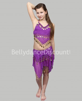 Kinder Kostüme für den orientalischen Tanz in violett