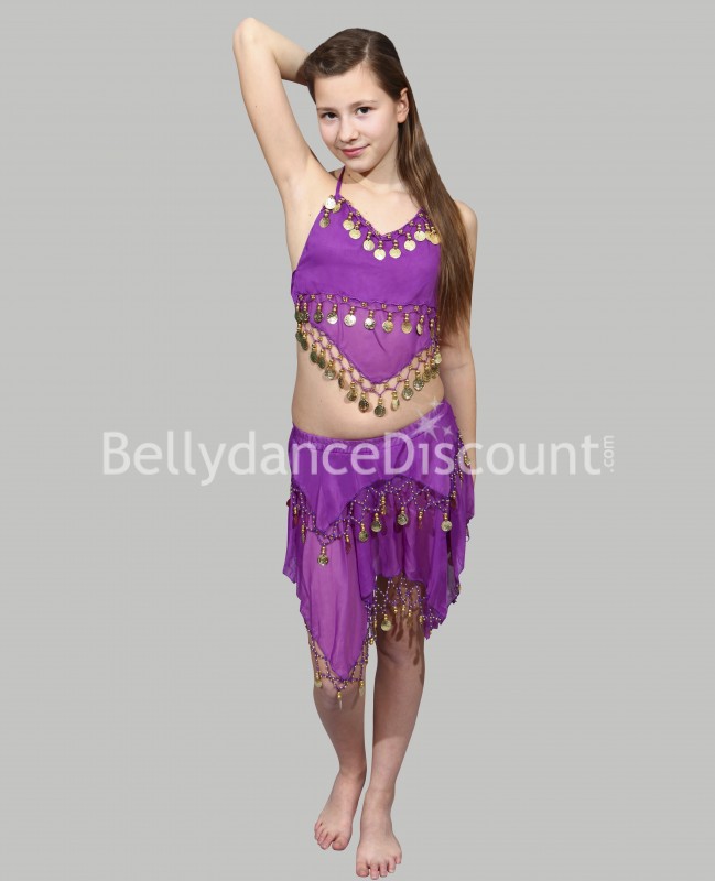 Costume bambina di danza del ventre viola