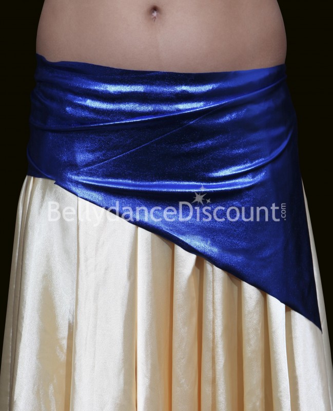 Girl's metallic bellydance belt dark blue