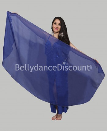 Rounded belly dance veil dark blue
