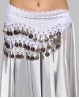 Cinturón blanco  para niña, ideal para danza del vientre 
