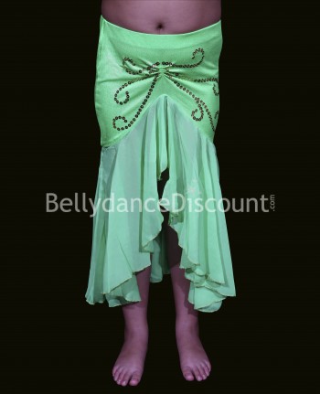 Falda verdes para niña, ideal para danza del vientre 