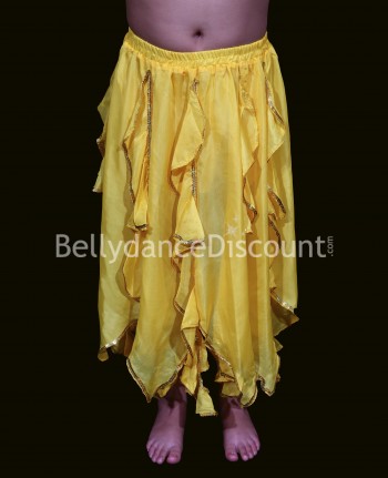 Falda amarilla para niña, ideal para danza del vientre 