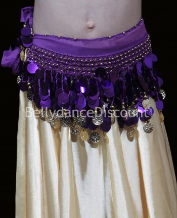 Gürtel für Kinder für den orientalischen Tanz in violett