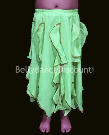  Falda verde para niña, ideal para danza del vientre 